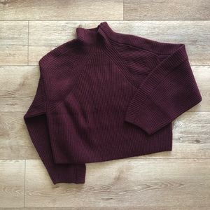 Mock Neck Balloon Sleeve Sweater